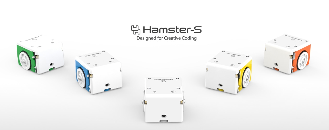 複数のHamster-Sが並ぶ物流ロボット学習のイメージ